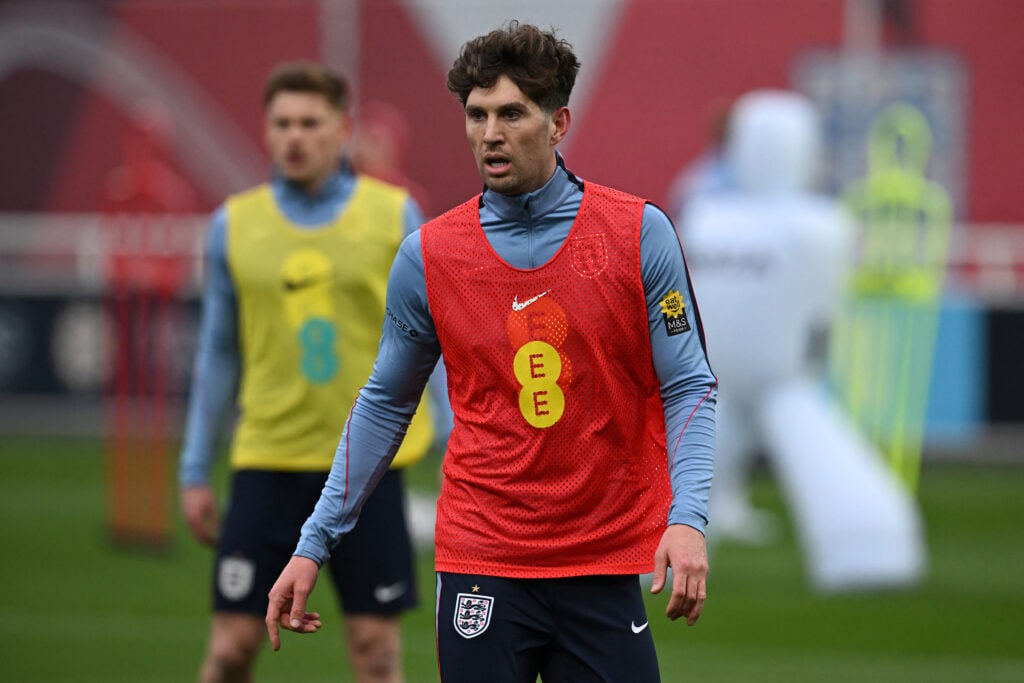 John Stones in England training.