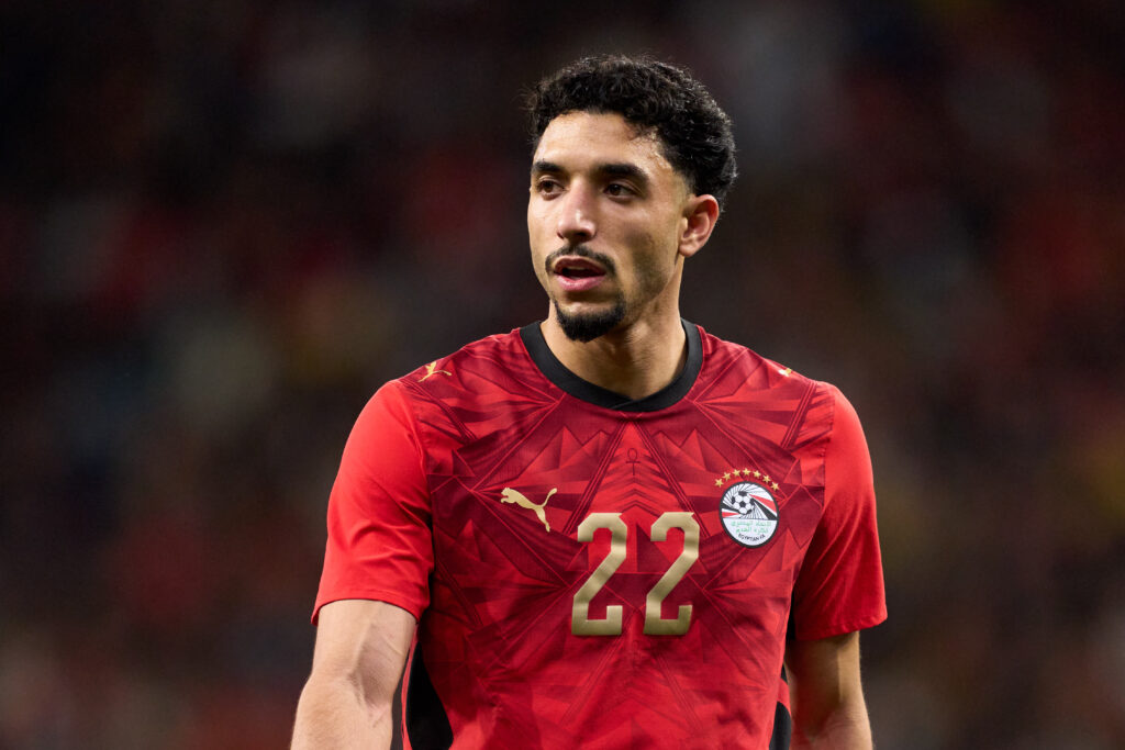 Omar Marmoush playing for Manchester City.