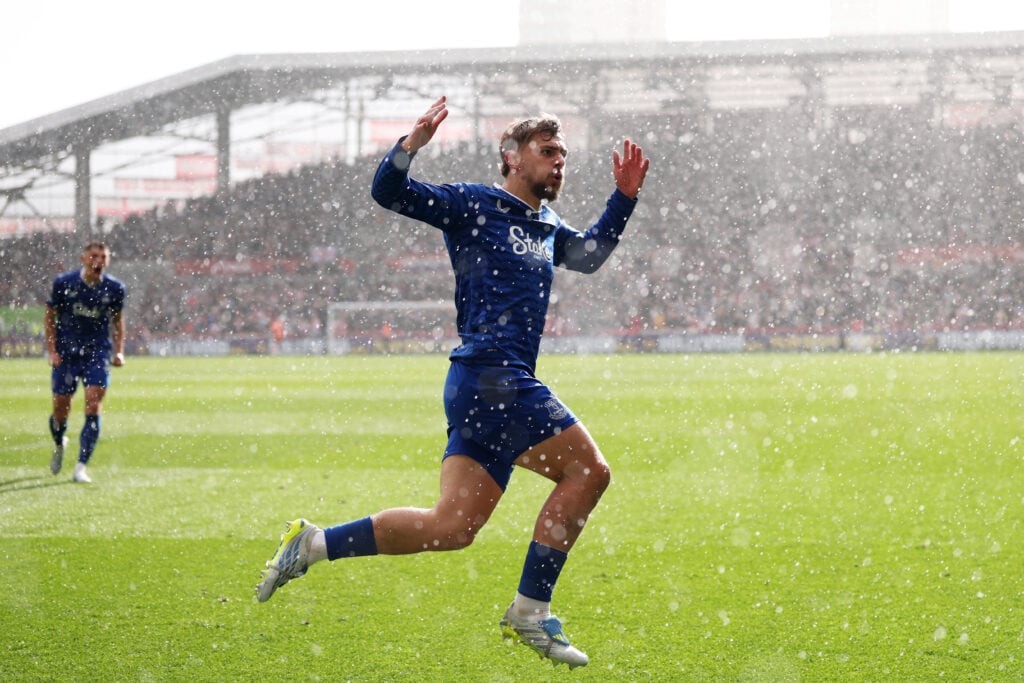 Everton midfielder Kiernan Dewsbury-Hall.