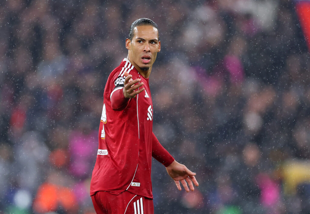 Virgil van Dijk playing for Liverpool.