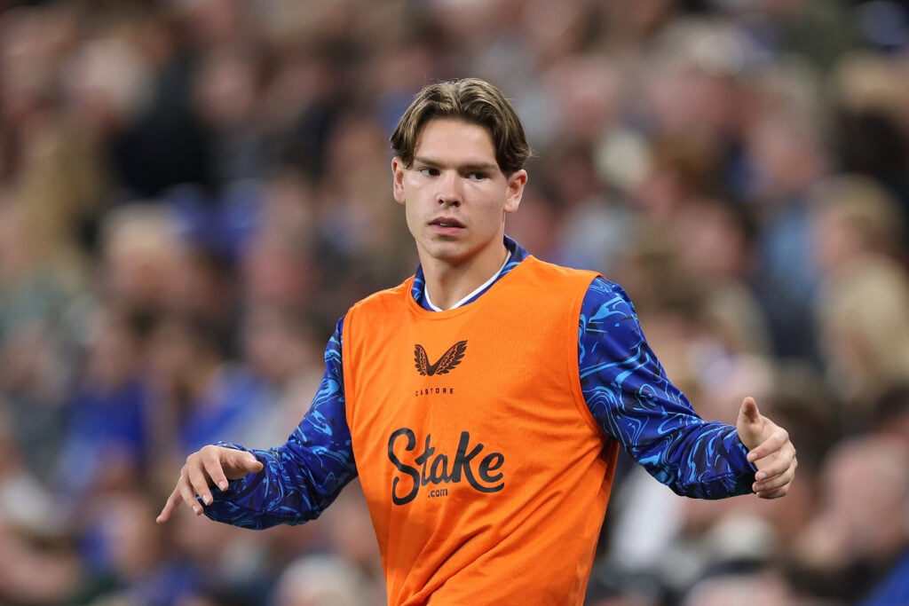 Everton winger Tyler Dibling.