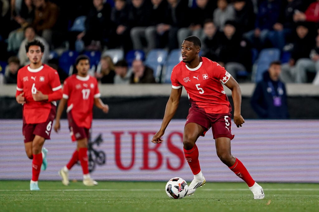 Roggerio Nyakossi playing for Switzerland U21s.