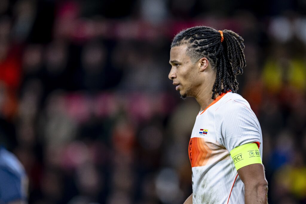 Nathan Ake playing for the Netherlands.