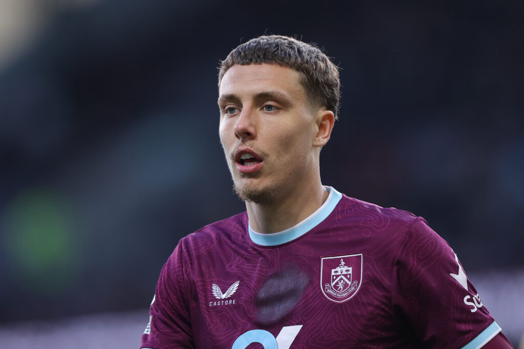 Maxime Esteve playing for Burnley.
