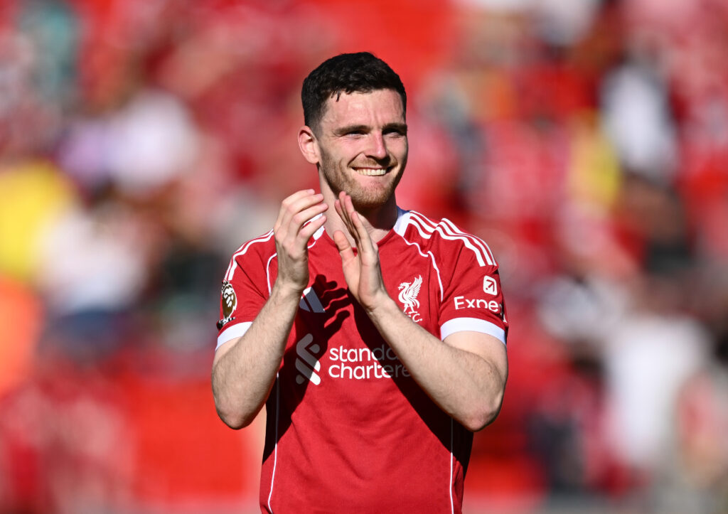Liverpool left-back Andy Robertson.
