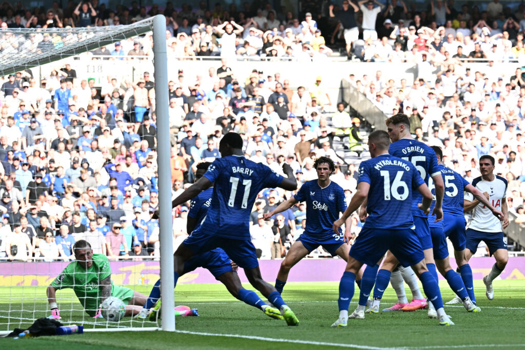 Everton against Tottenham.