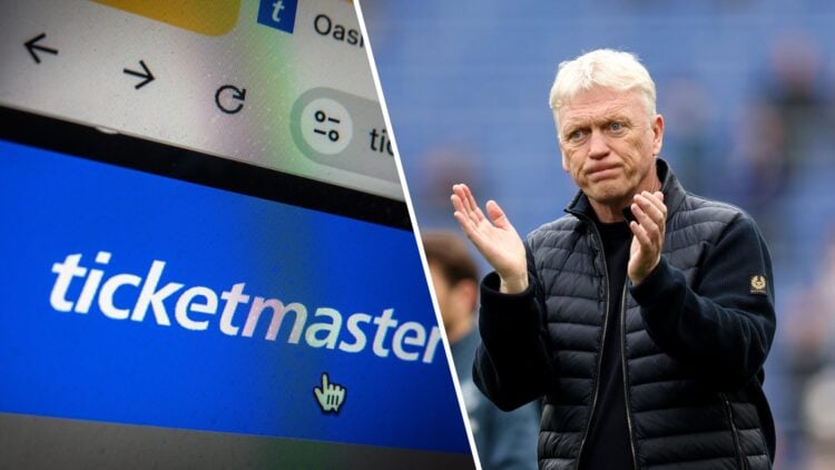 Ticketmaster website. David Moyes after Everton's loss to Sunderland.