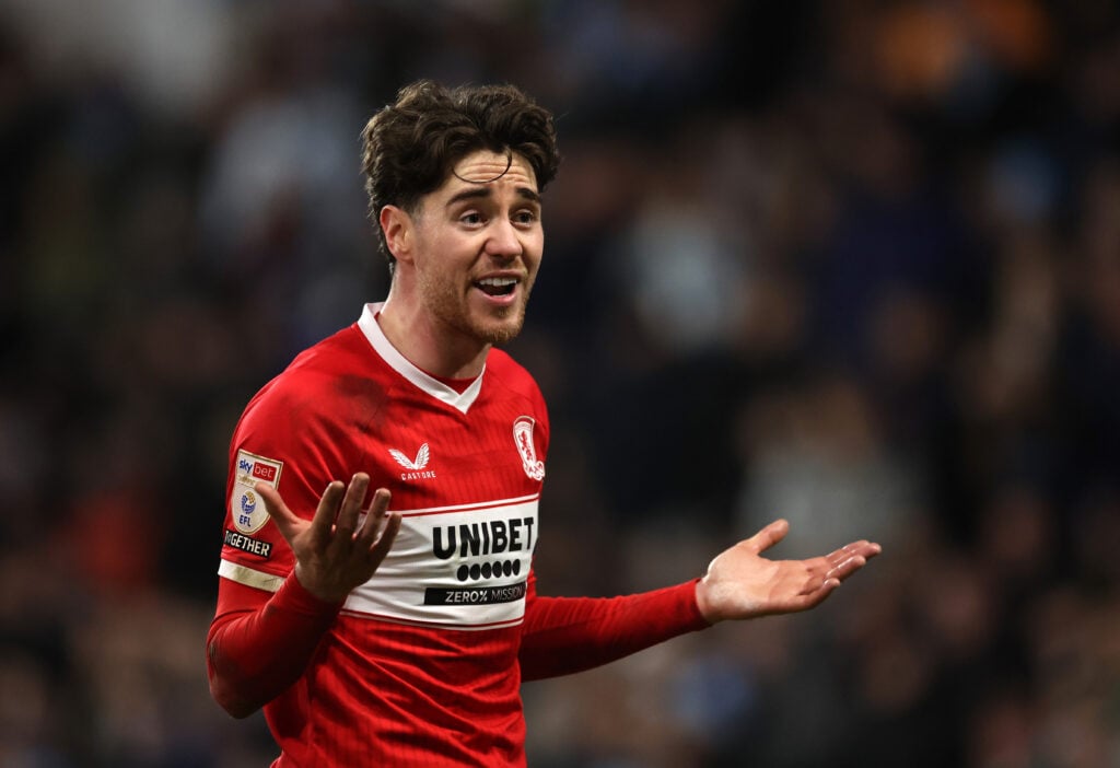 Hayden Hackney playing for Middlesbrough.