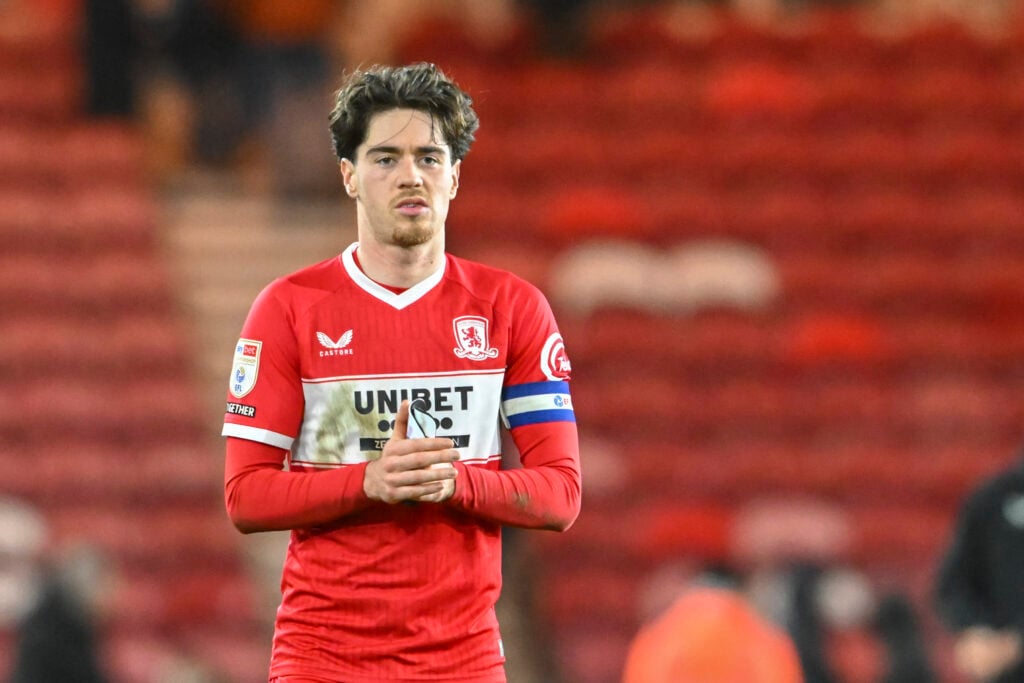Hayden Hackney playing for Middlesbrough.