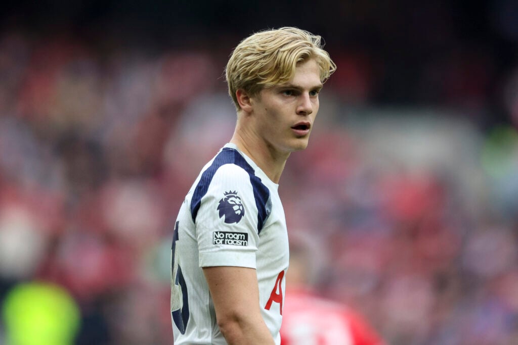 Tottenham Hotspur midfielder Lucas Bergvall.