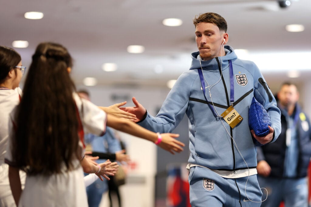 James Garner ahead of playing for England.