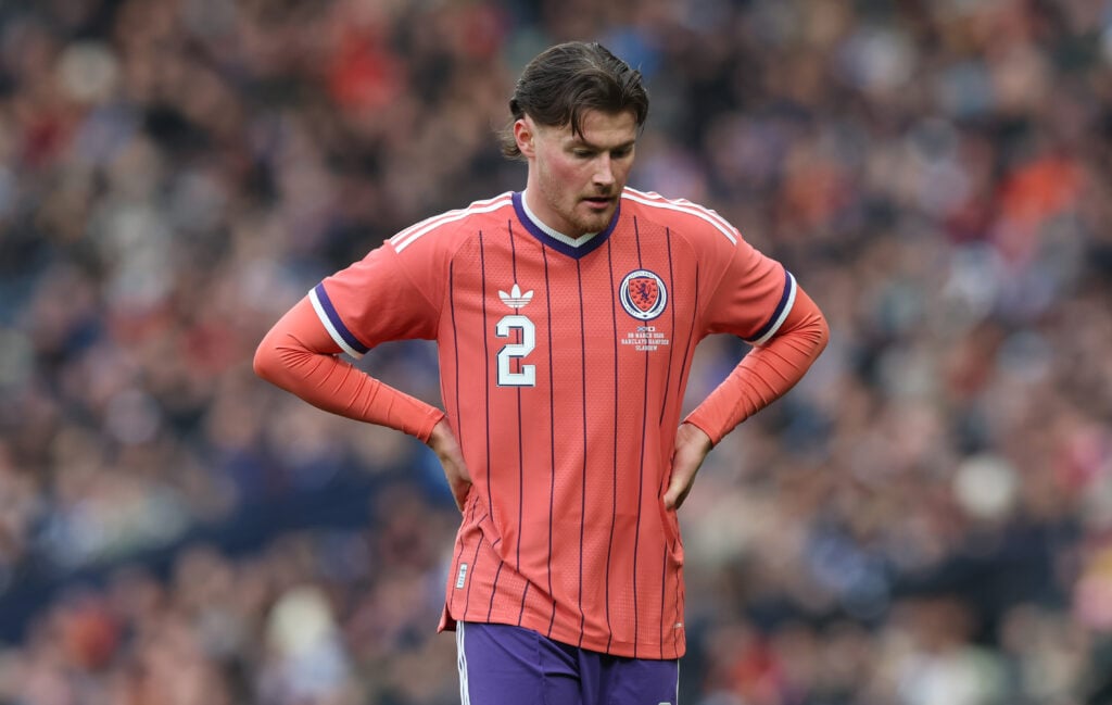 Nathan Patterson playing for Scotland.