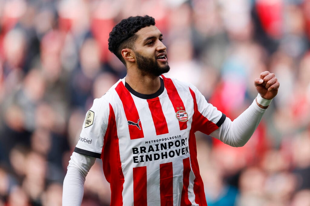 Ismael Saibari playing for PSV Eindhoven.