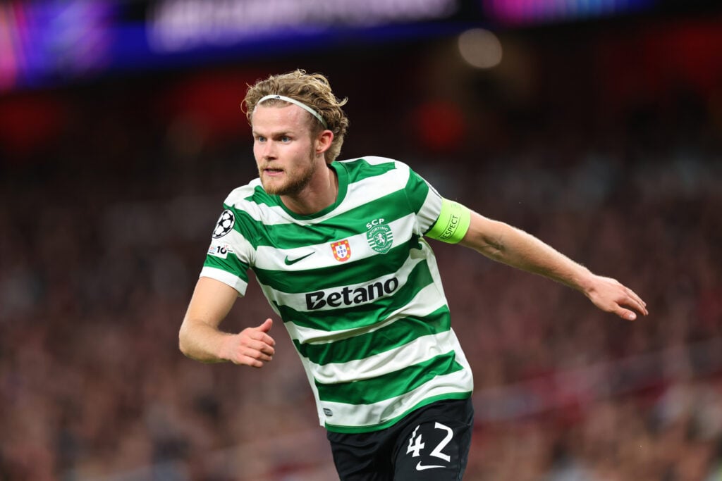 Morten Hjulmand playing for Sporting.