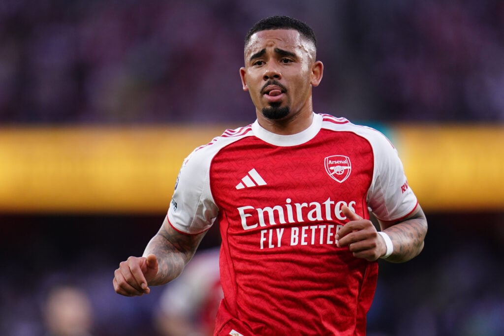 Gabriel Jesus playing for Arsenal.