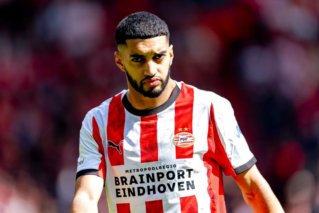 Ismael Saibari playing for PSV Eindhoven.