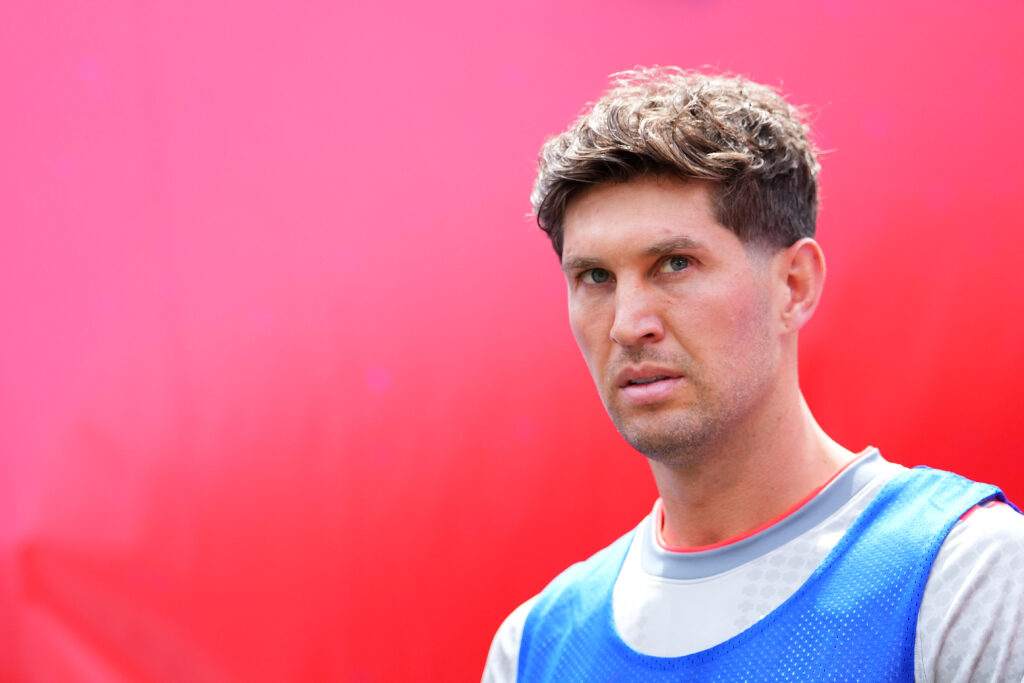 John Stones ahead of playing for England.