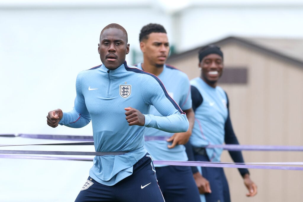 Trevoh Chalobah training with England.