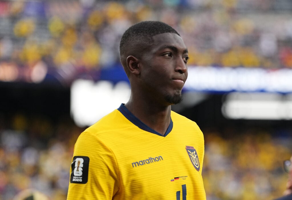 Joel Ordonez playing for Ecuador.