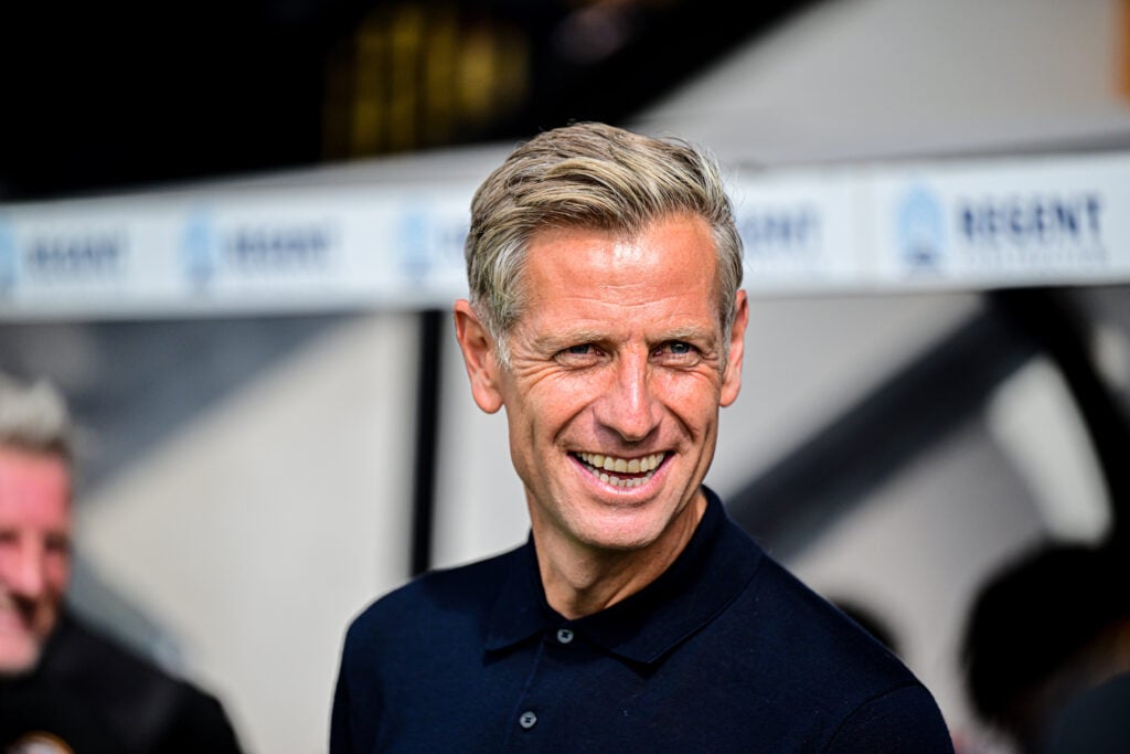 David Hughes managing Newport County.