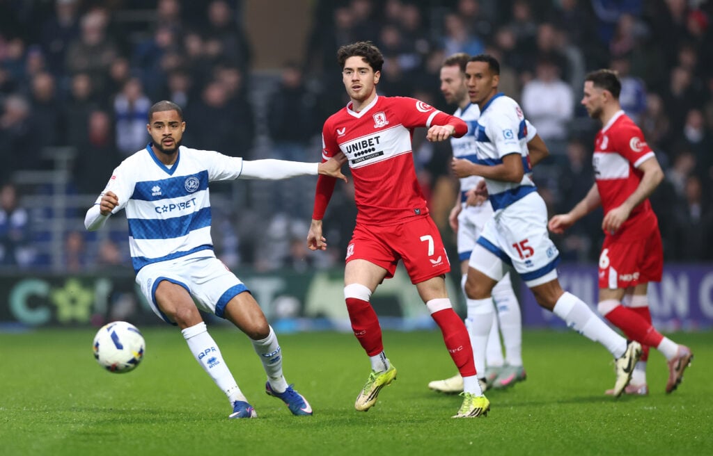 Hayden Hackney playing for Middlesbrough.