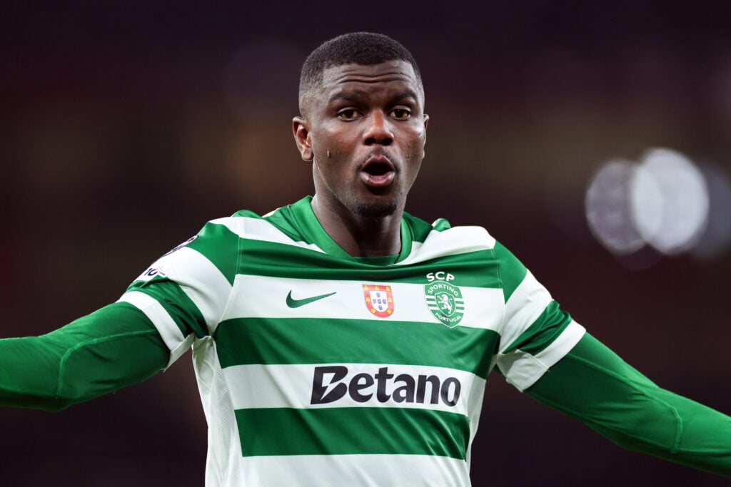 Ousmane Diomande playing for Sporting CP.
