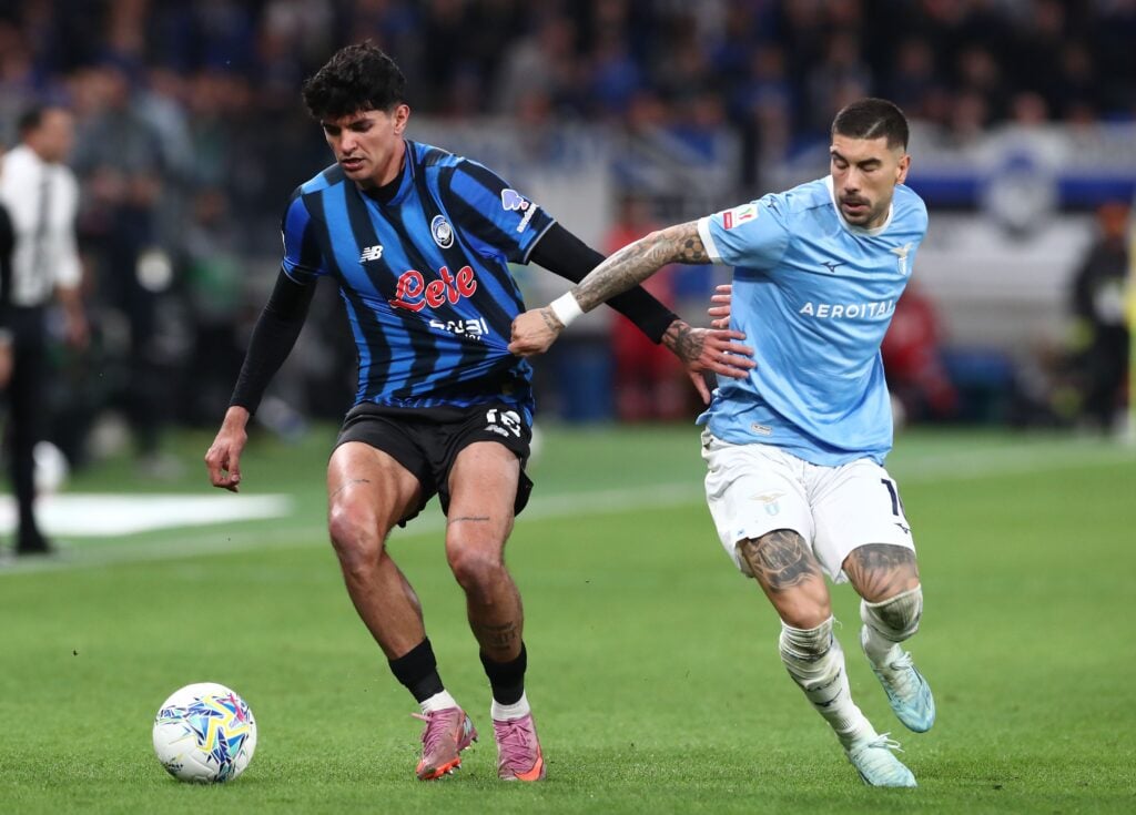 Raoul Bellanova playing for Atalanta.