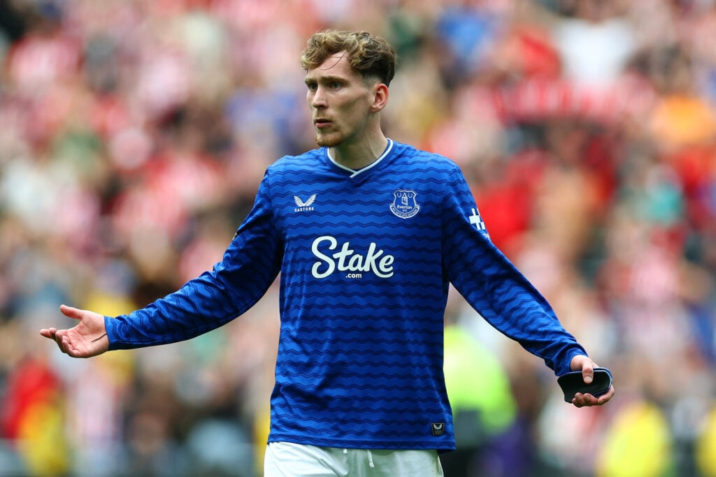 James Garner playing for Everton.