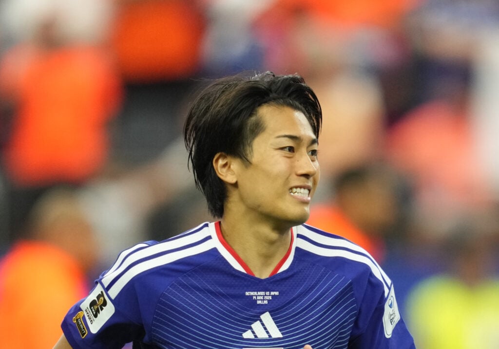 Keito Nakamura playing for Japan.