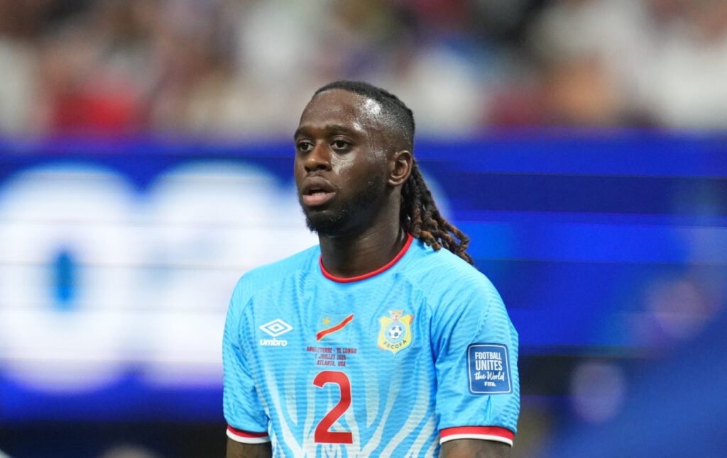 Aaron Wan-Bissaka playing for DR Congo.