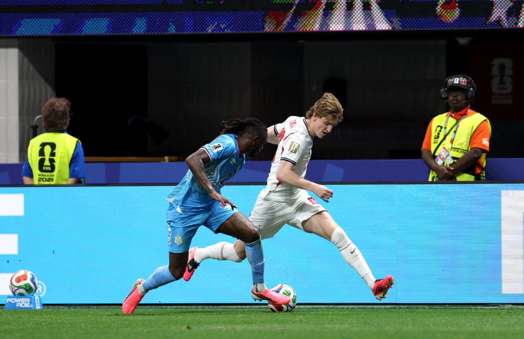 Aaron Wan-Bissaka playing for DR Congo.