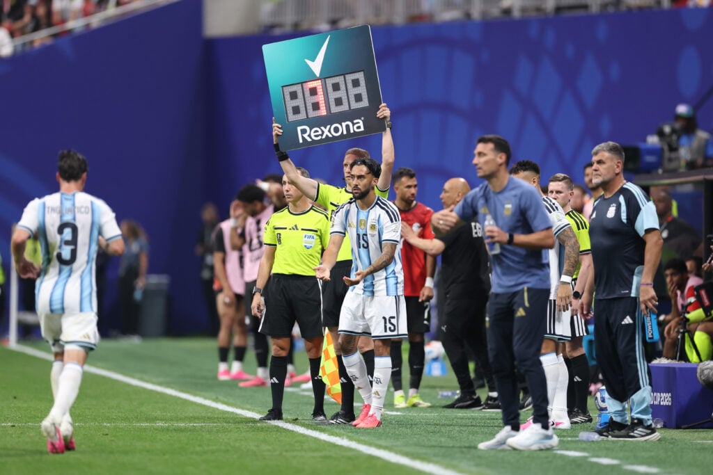 A substitution takes place in Argentina v Egypt