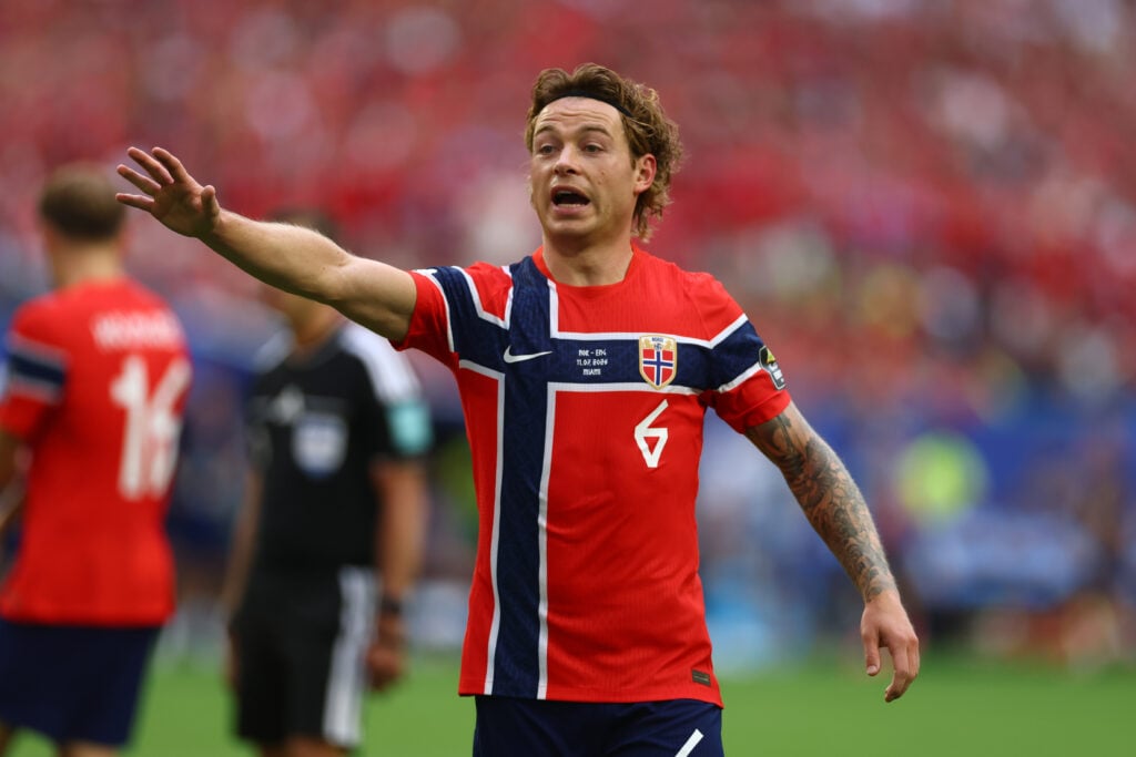 Patrick Berg playing for Norway.