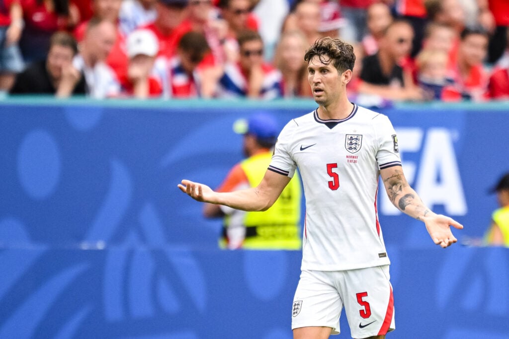 John Stones playing for England.