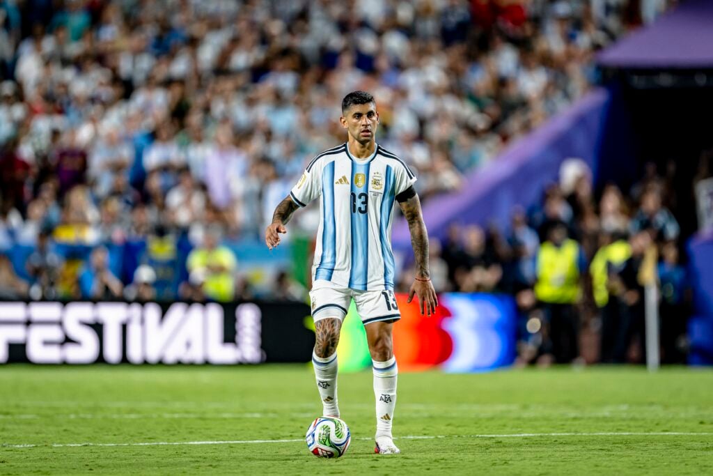 Cristian Romero playing for Argentina.