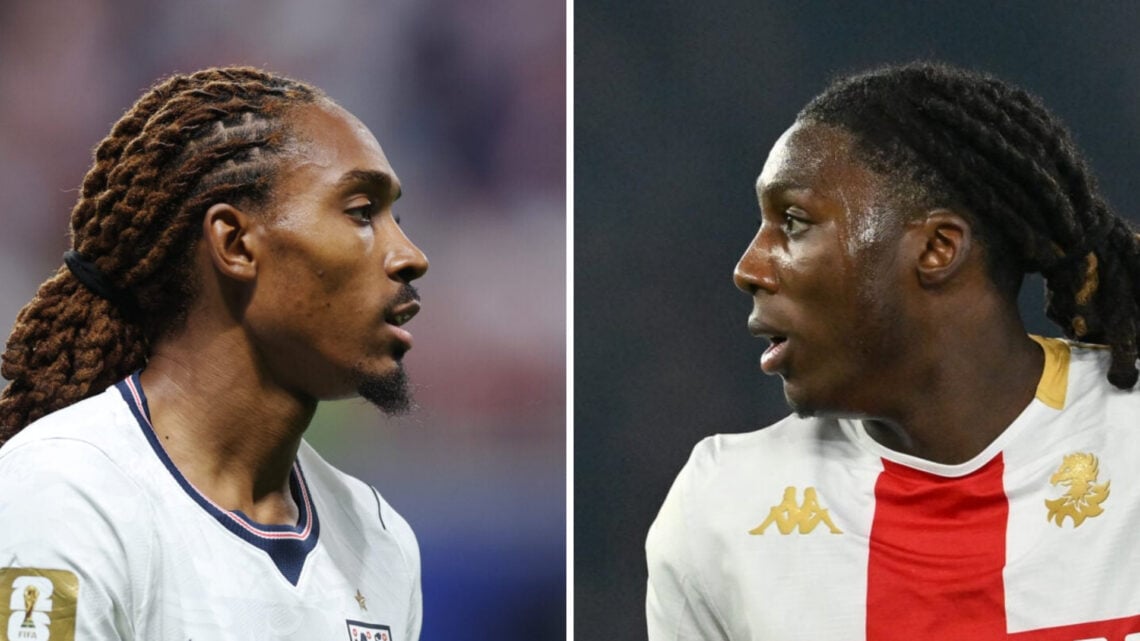 Djed Spence playing for England (left), Brooke Norton-Cuffy (right)