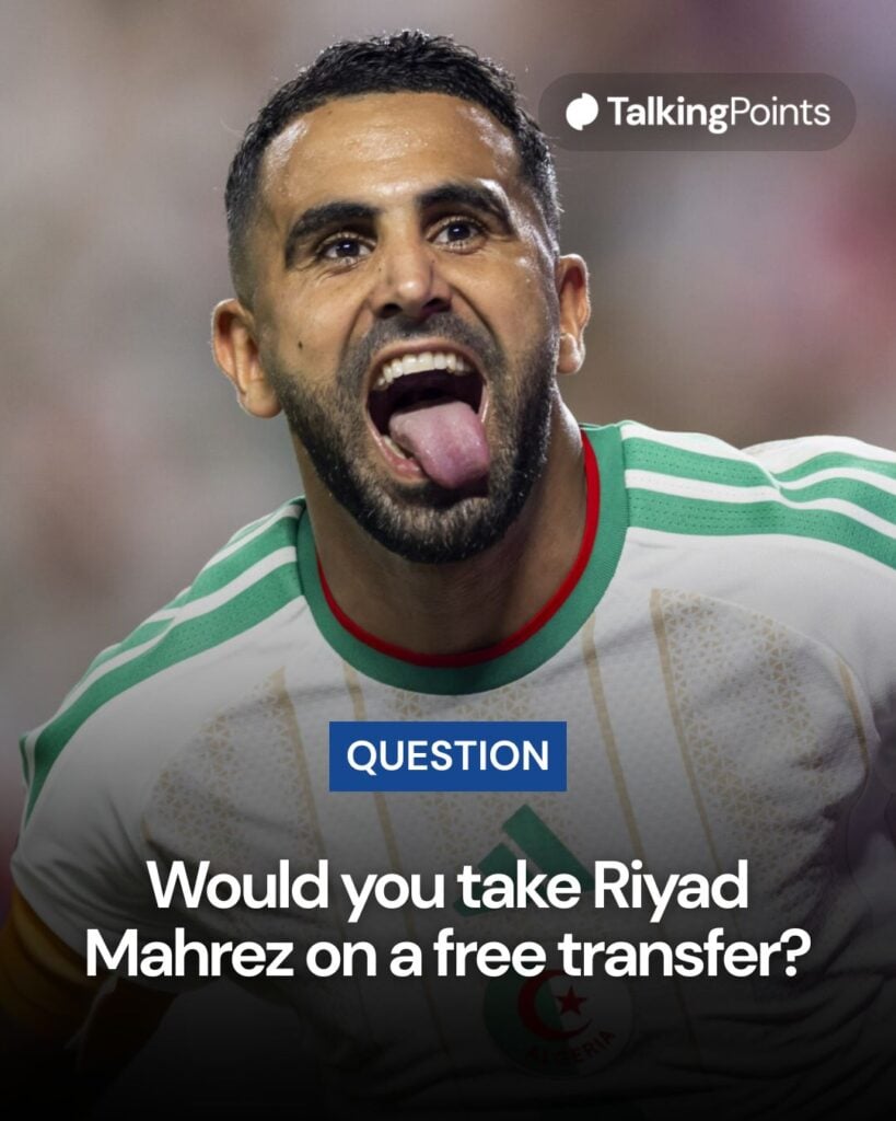 Riyad Mahrez in action for Algeria.